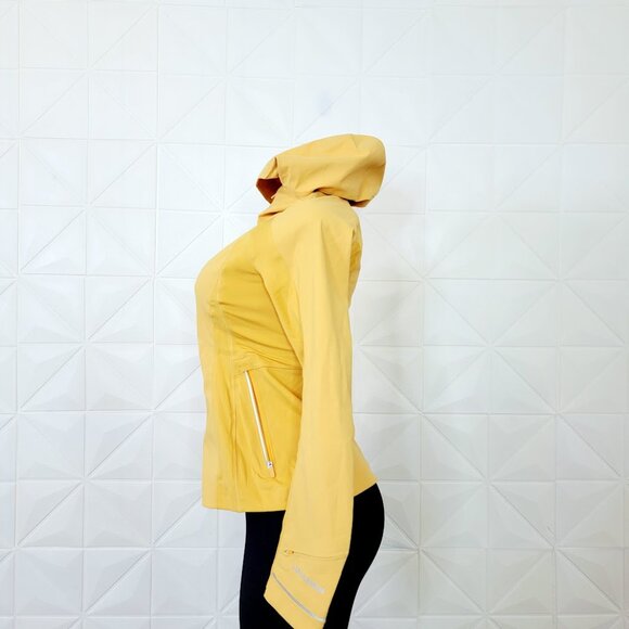 Lululemon Women's Wheat Yellow Cross Chill Full-Zip Performance Jacket Size 6 - Picture 4 of 9